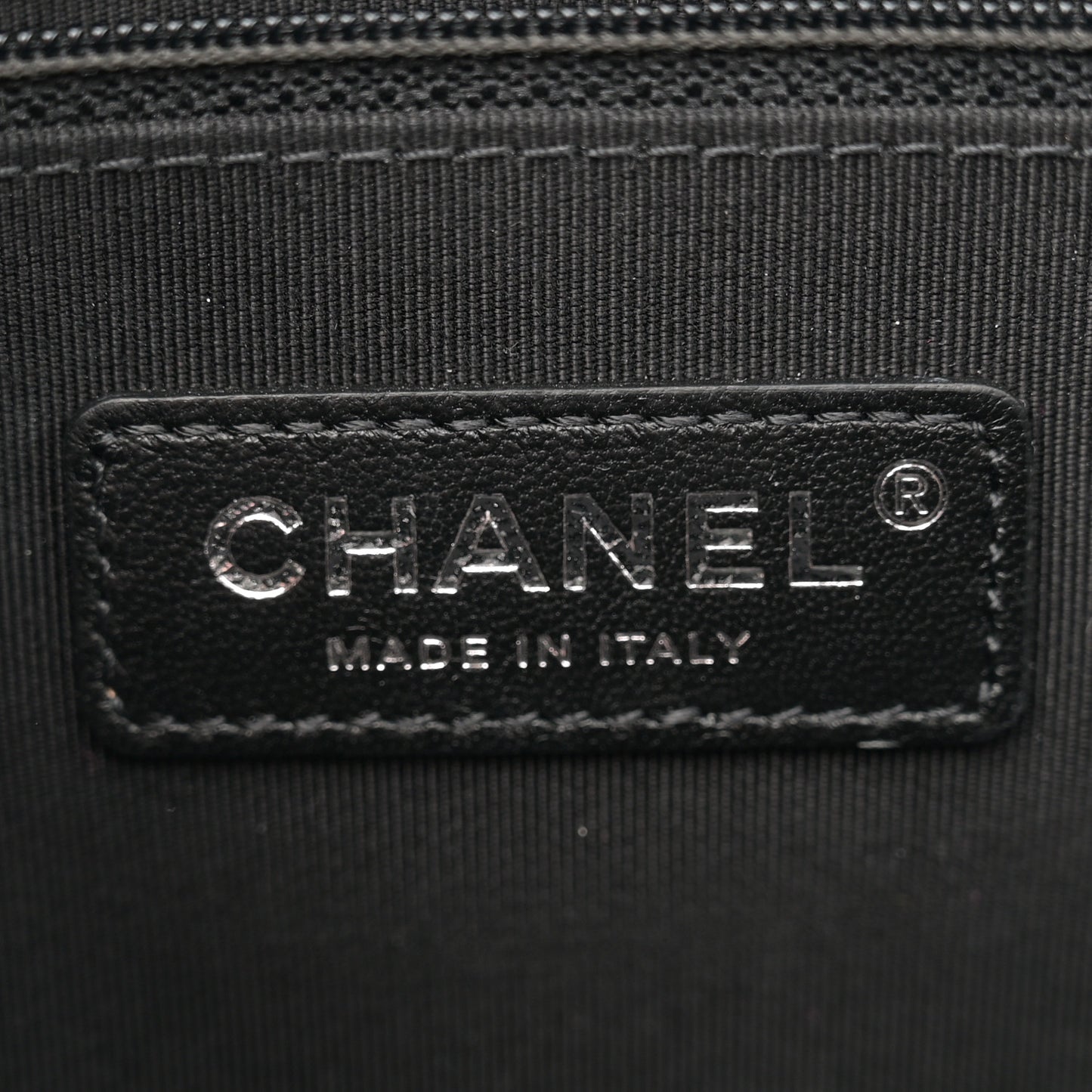 Calfskin Chain 20s Signature Bowling Bag Black