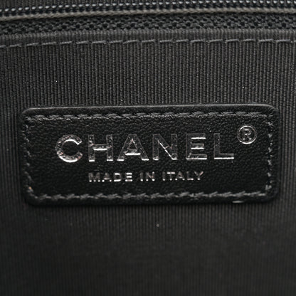 Chanel Calfskin Chain 20s Signature Bowling Bag Black 7 of 11