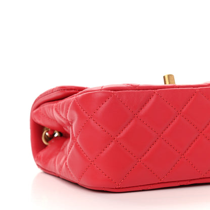 Chanel Lambskin Quilted Mini Pearl Crush Flap Red 9 of 13