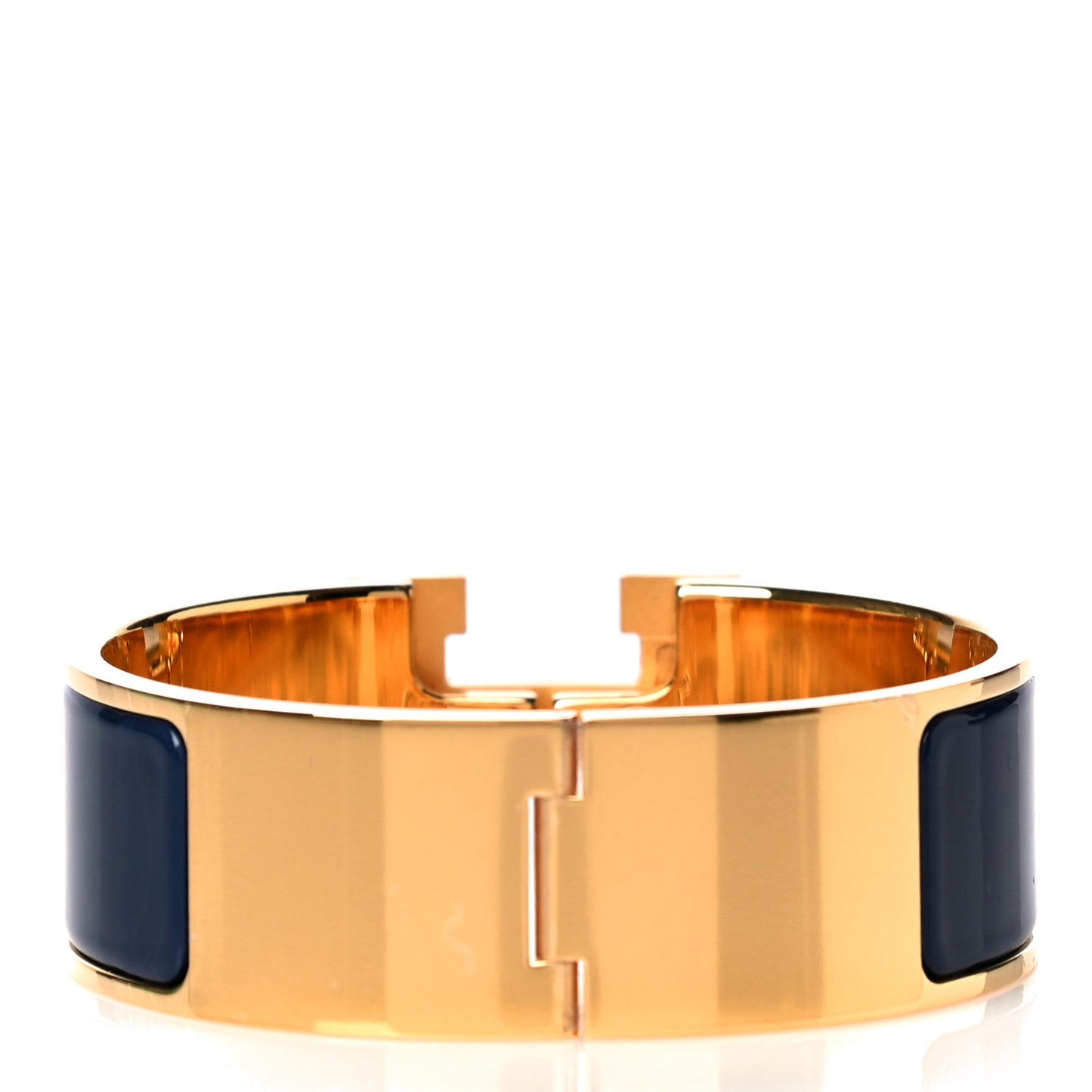 Enamel Wide Clic Clac H Bracelet PM Bleu Indigo