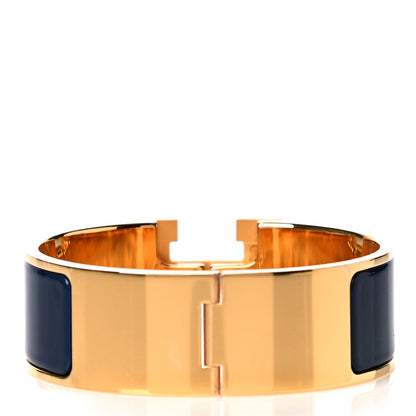 Hermes Enamel Wide Clic Clac H Bracelet PM Bleu Indigo 4 of 10