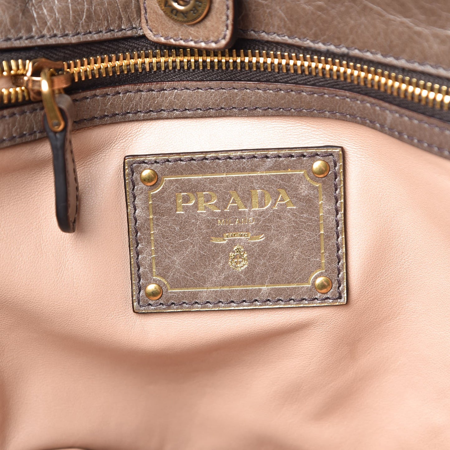 Vitello Shine Chain Tote Argilla