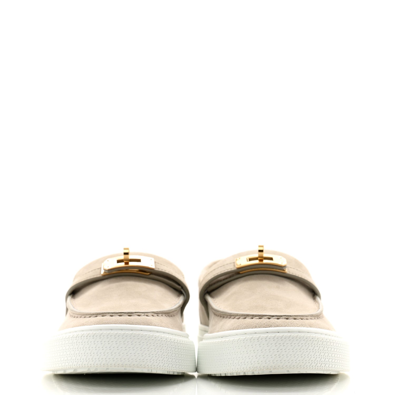 Hermes Suede Calfskin Game Slip On Sneakers 39 Beige Esquisse 2 of 8