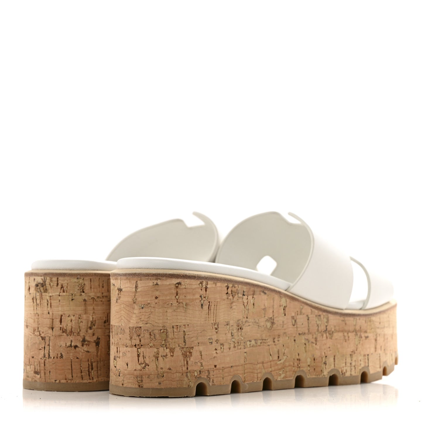 Calfskin Cork Eze 30 Sandals 37 White