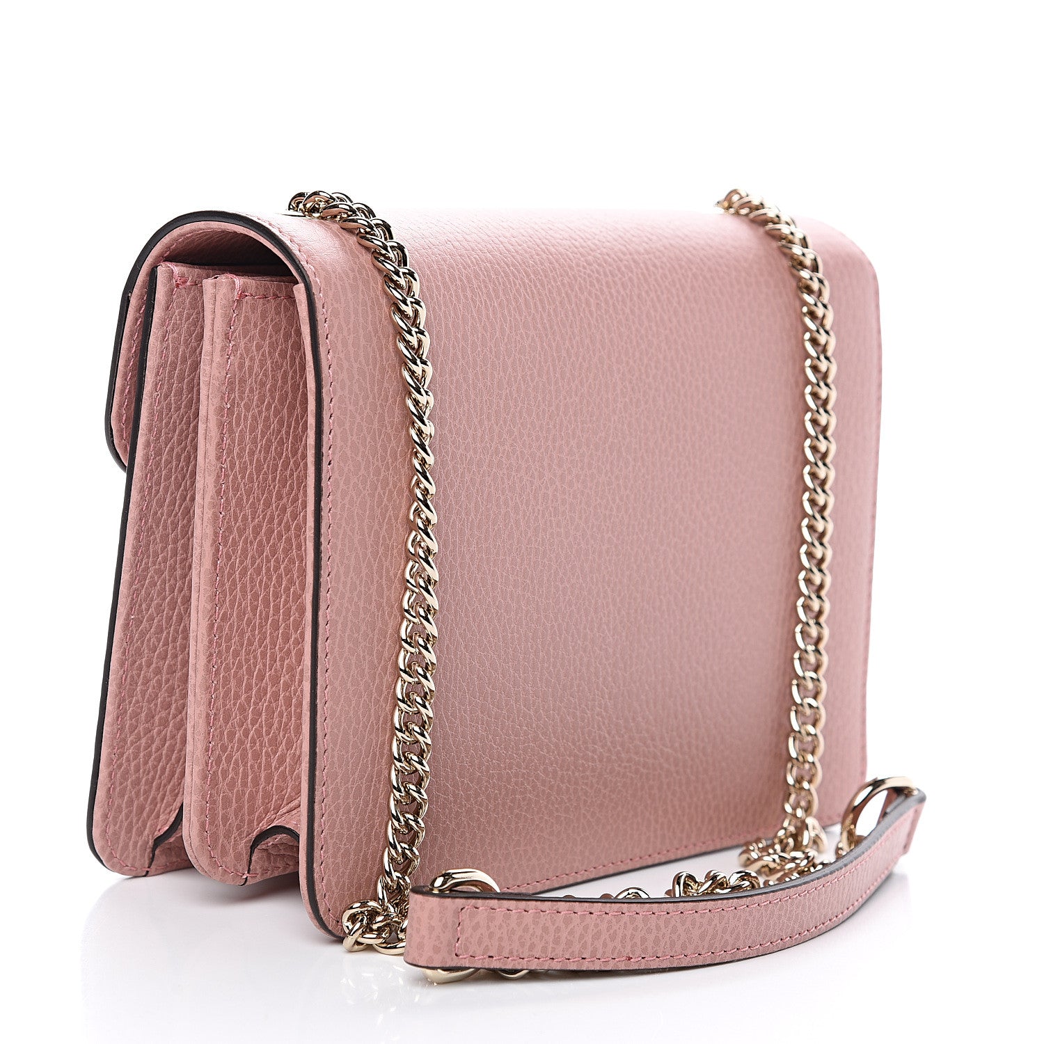 Gucci Dollar Calfskin Small Interlocking G Shoulder Bag Soft Pink 2 of 8