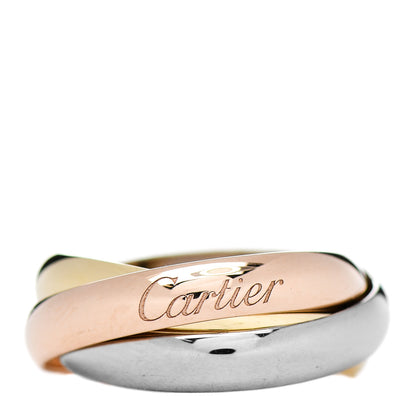 Cartier 18K Pink Yellow White Gold Trinity Ring 52 6 1 of 5
