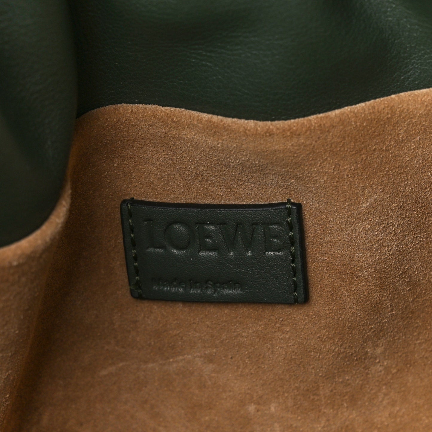Calfskin Flamenco Knot Clutch Vintage Khaki