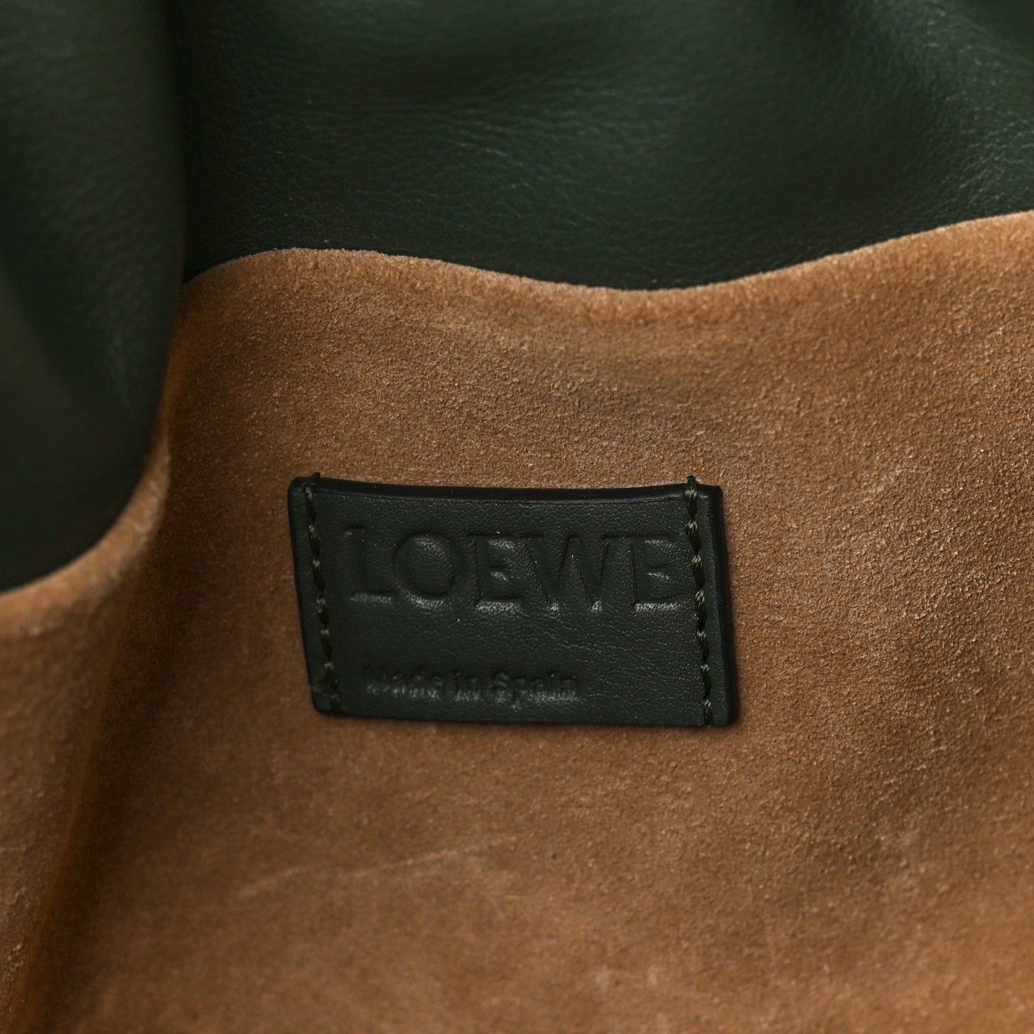 Loewe Calfskin Flamenco Knot Clutch Vintage Khaki 6 of 12