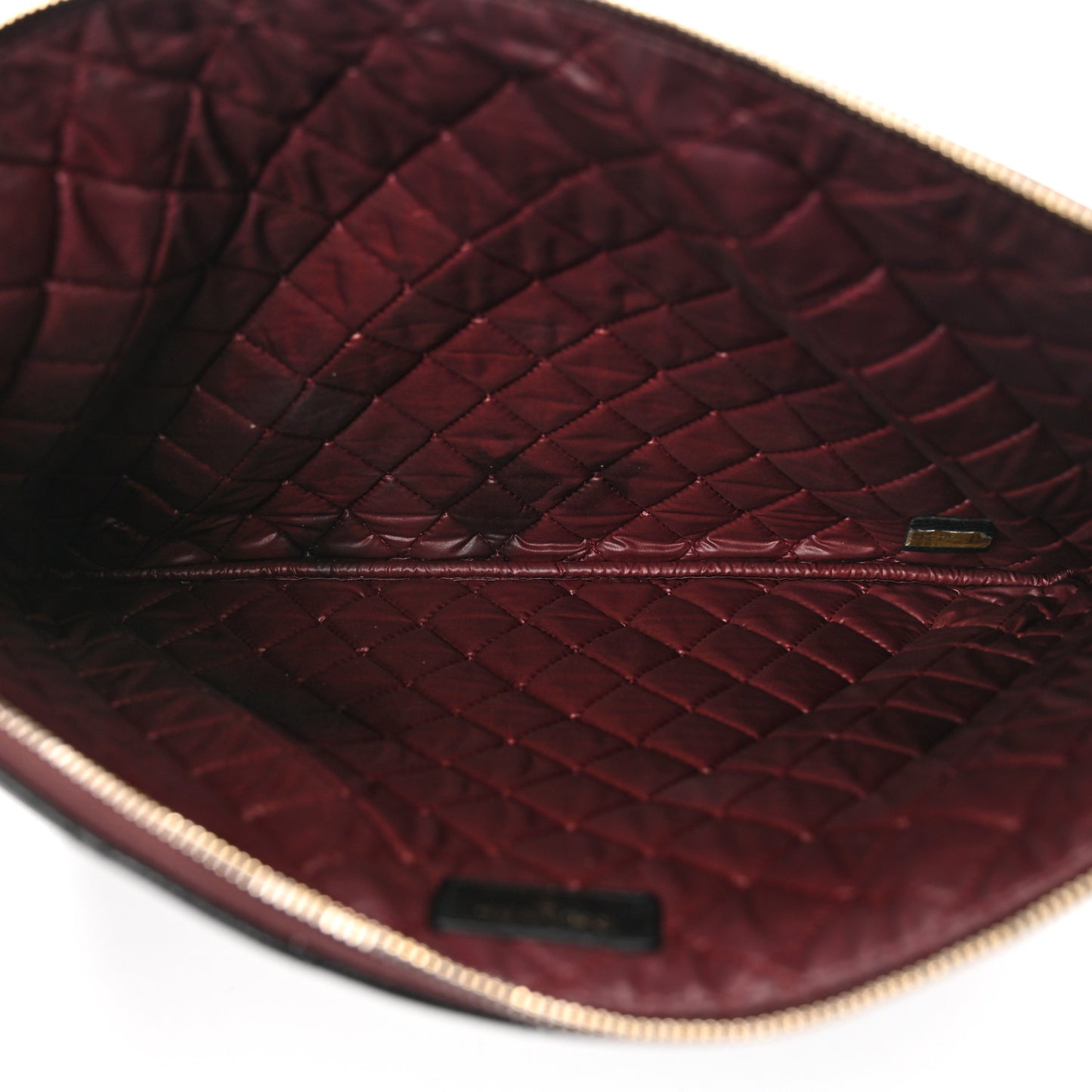 Caviar Quilted Large Cosmetic Case Black