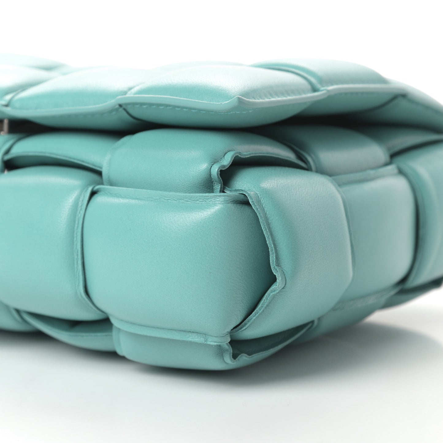 Nappa Maxi Intreccio Padded Cassette Crossbody Bag Spearmint