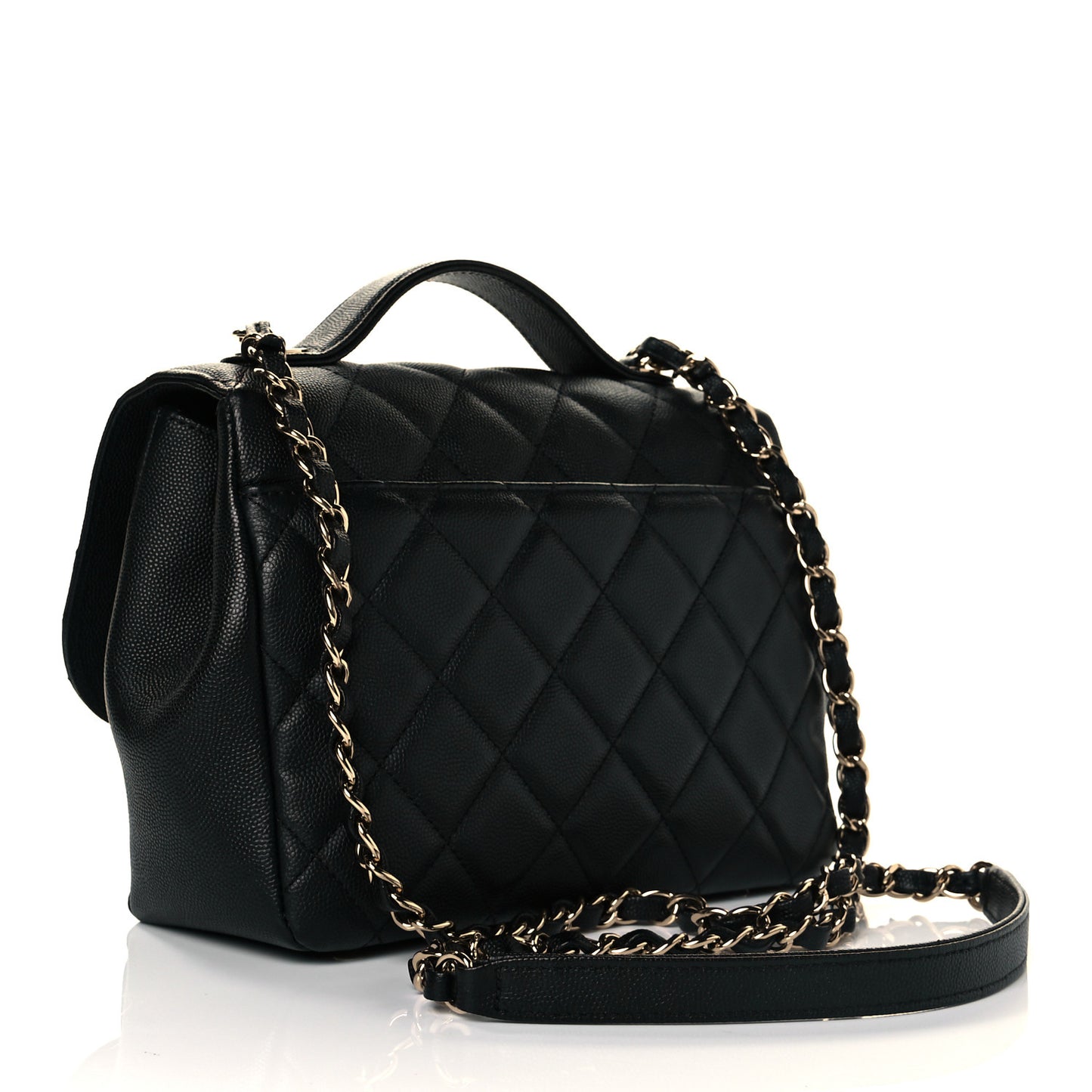 Caviar Quilted Medium Business Affinity Flap Black