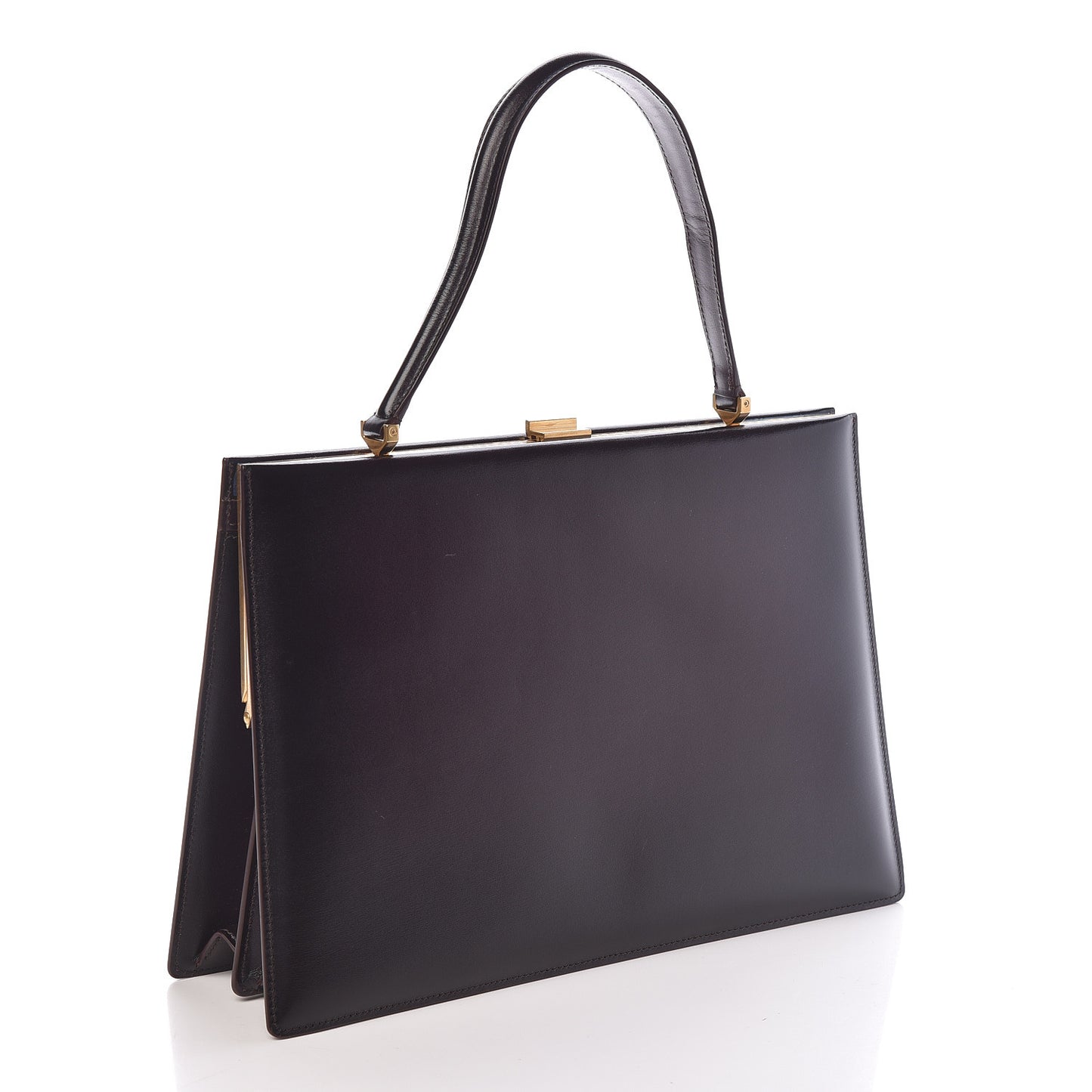 Patina Box Calfskin Medium Clasp Bag Velvet