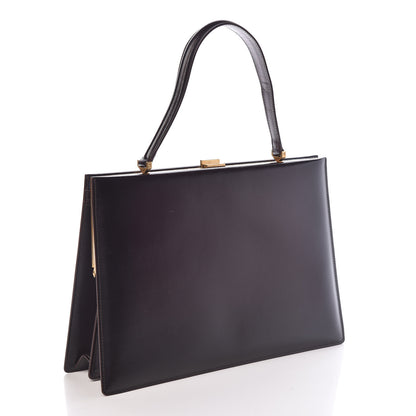 Celine Patina Box Calfskin Medium Clasp Bag Velvet 3 of 8