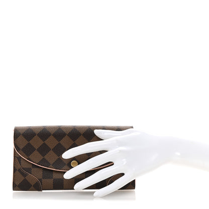 Louis Vuitton Damier Ebene Caissa Wallet Rose Ballerine 2 of 6