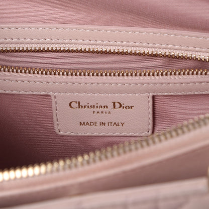 Christian Dior Lambskin Cannage Small Dior Soft Zipped Shopping Tote Light Pink 6 of 8