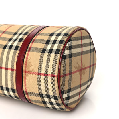Burberry Haymarket Check Barrel Bag Red 9 of 9