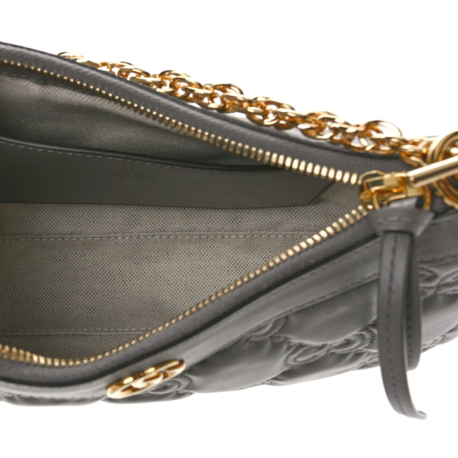 Gucci Calfskin GG Matelasse Chain Handbag Dusty Grey Natural 5 of 8