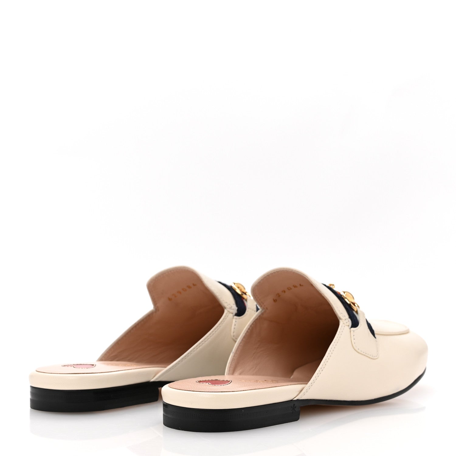 Gucci Malaga Kid Web Womens Princetown Slippers 35.5 Mystic White 5 of 10