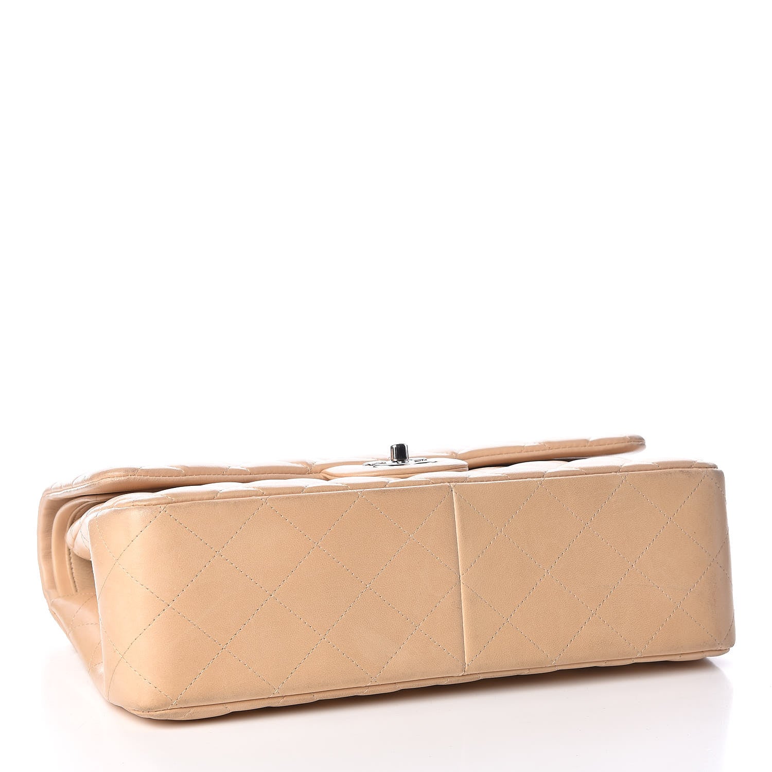Chanel Lambskin Quilted Jumbo Double Flap Beige Clair 4 of 15