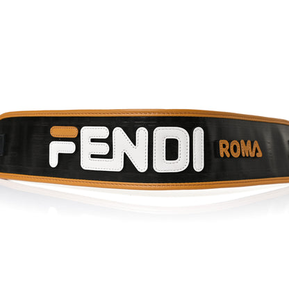 Fendi X FILA Glazed Fabric FF 1974 Mania Strap You Black White 7 of 7