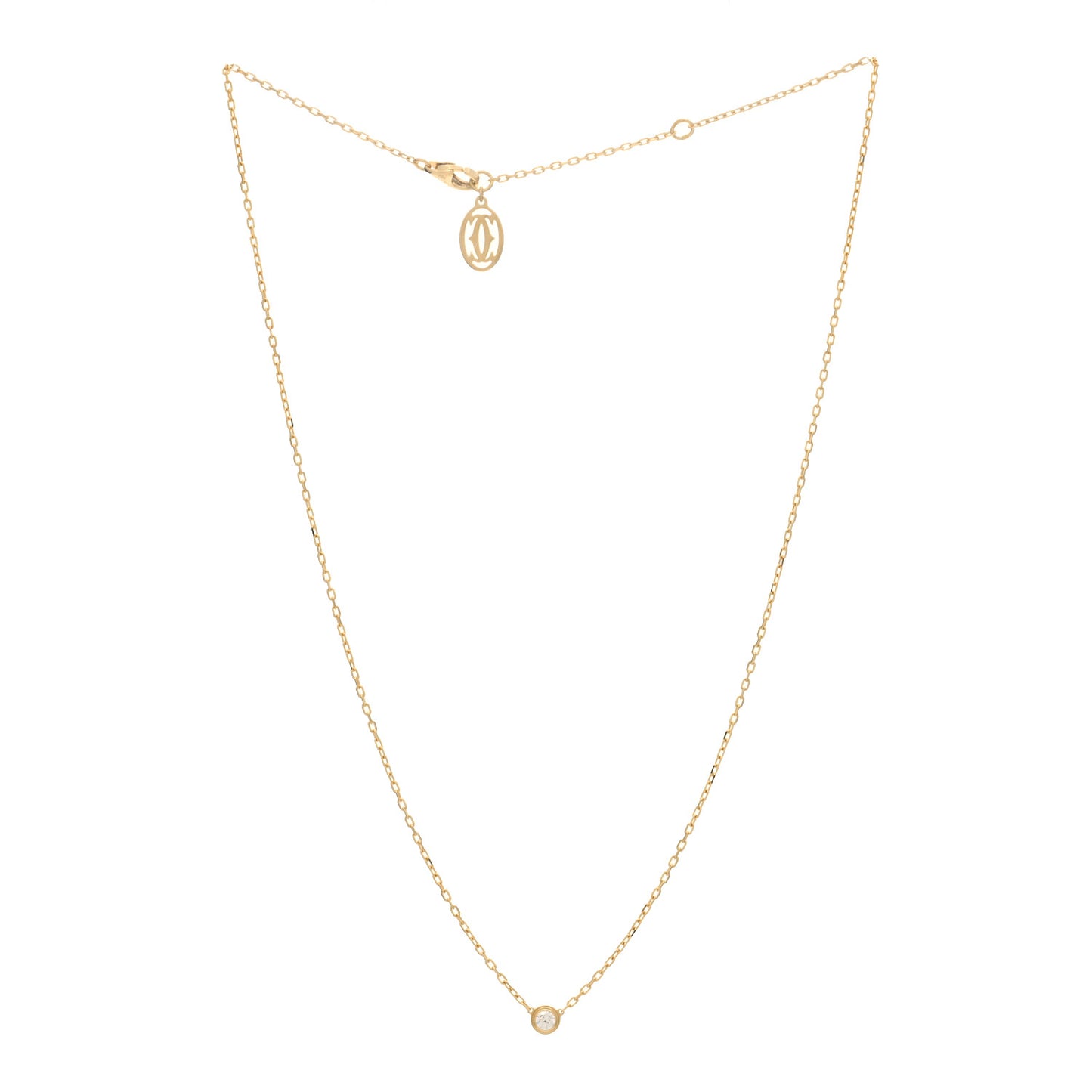 18K Yellow Gold Diamond SM D'Amour Pendant Necklace