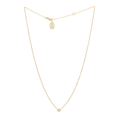 Cartier 18K Yellow Gold Diamond SM D'Amour Pendant Necklace 2 of 4