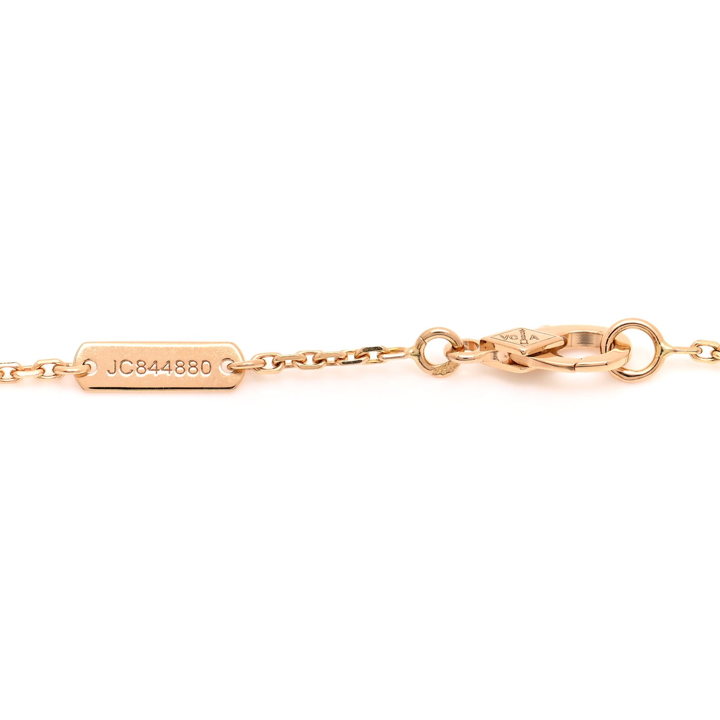 18K Yellow Gold Mother of Pearl Vintage Alhambra Pendant Necklace