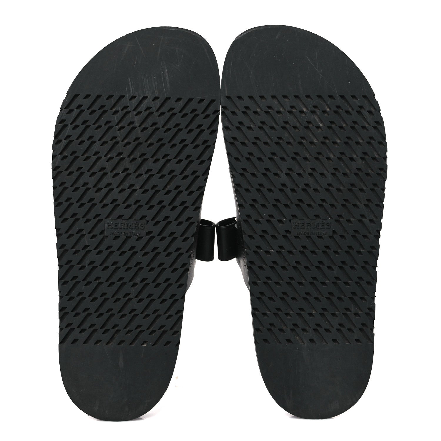 Hermes Calfskin Womens Chypre Sandals 39.5 Black 5 of 9