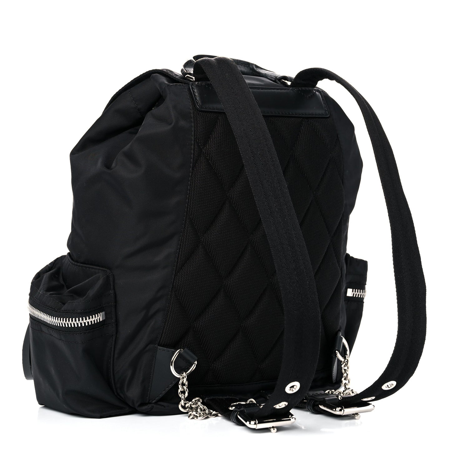 Nylon Medium Rucksack Backpack Black