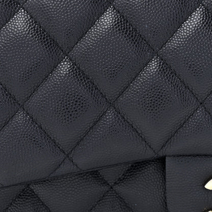 Chanel Caviar Quilted Jumbo Double Flap Navy 8 of 14