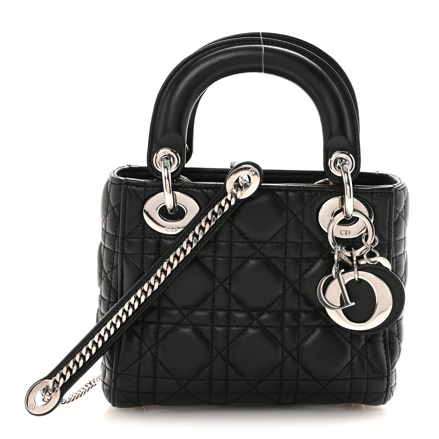 Lambskin Cannage Mini Lady Dior Black