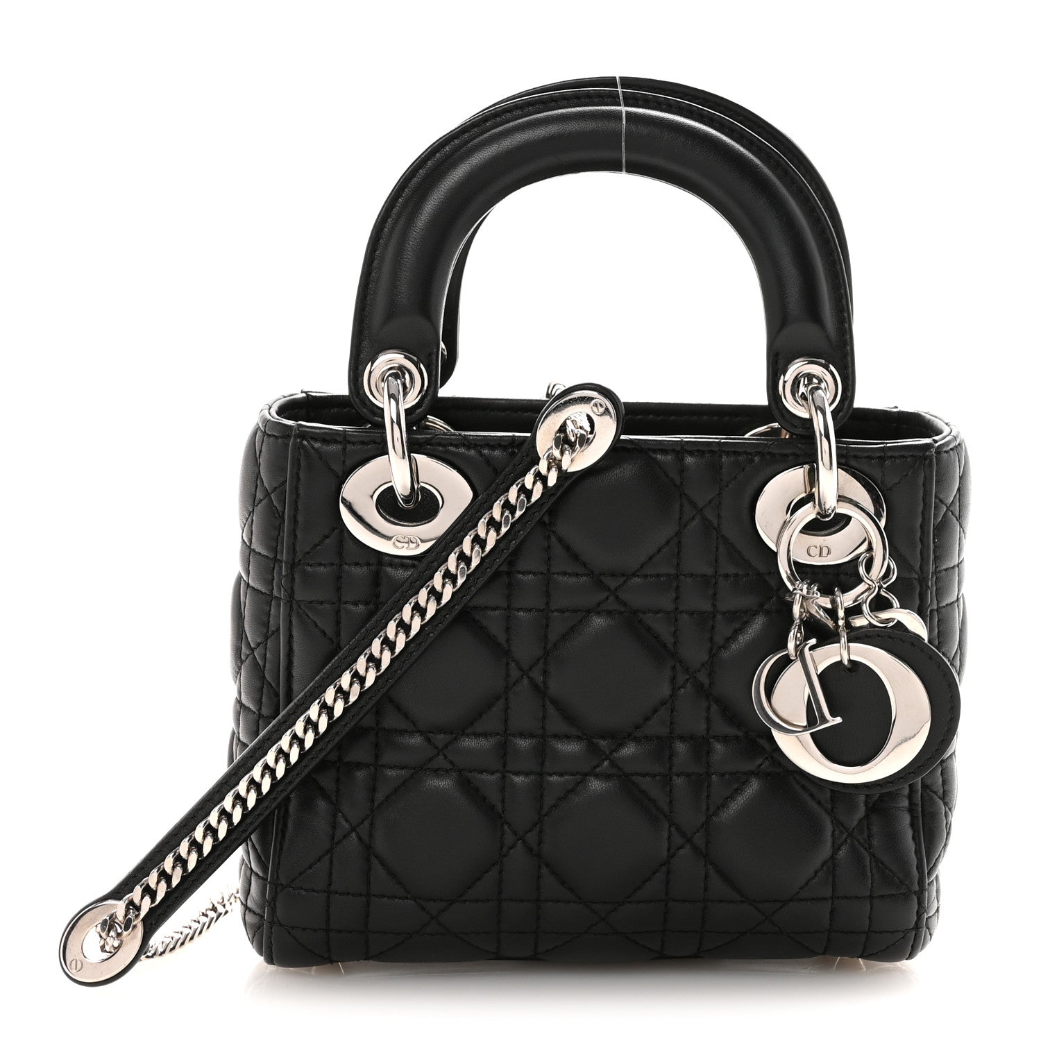 Christian Dior Lambskin Cannage Mini Lady Dior Black 1 of 9