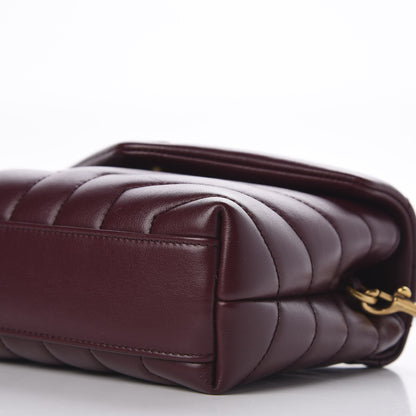 Saint Laurent Calfskin Y Quilted Monogram Toy Loulou Monogram Crossbody Bag Rouge Legion 7 of 9