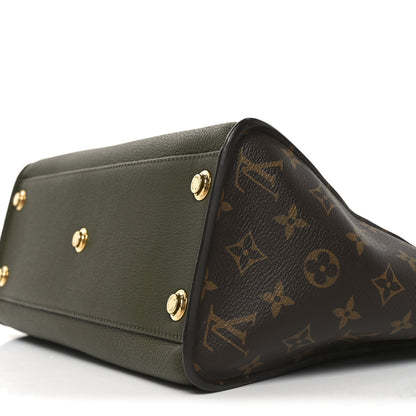 Louis Vuitton Calfskin Monogram On My Side MM Laurier Green Toffee Latte Beige 9 of 9