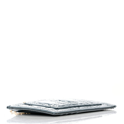 Christian Dior Patent Cannage Lady Dior Card Holder Cloud Blue 4 of 7