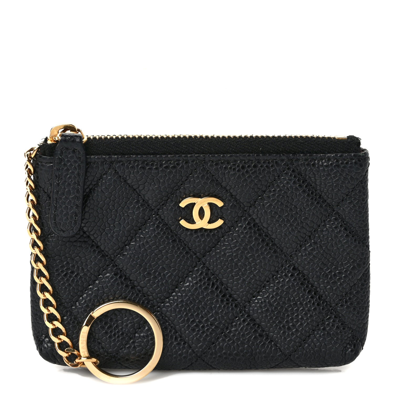 Chanel Caviar Quilted Key Holder Case Black 1 of 7
