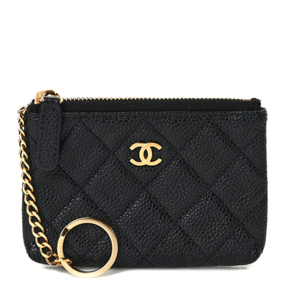 Chanel Caviar Quilted Key Holder Case Black 1 of 7