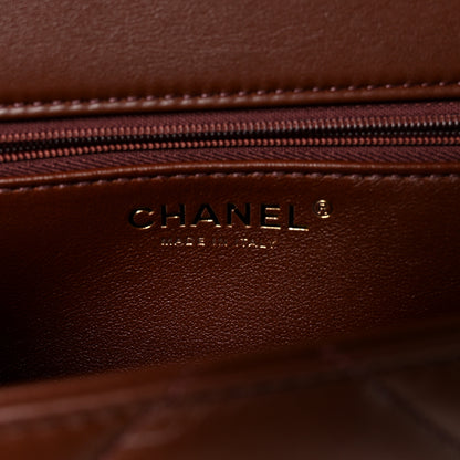 Chanel Shearling Lambskin Quilted Furry Coco Flap Dark Brown Beige 10 of 21