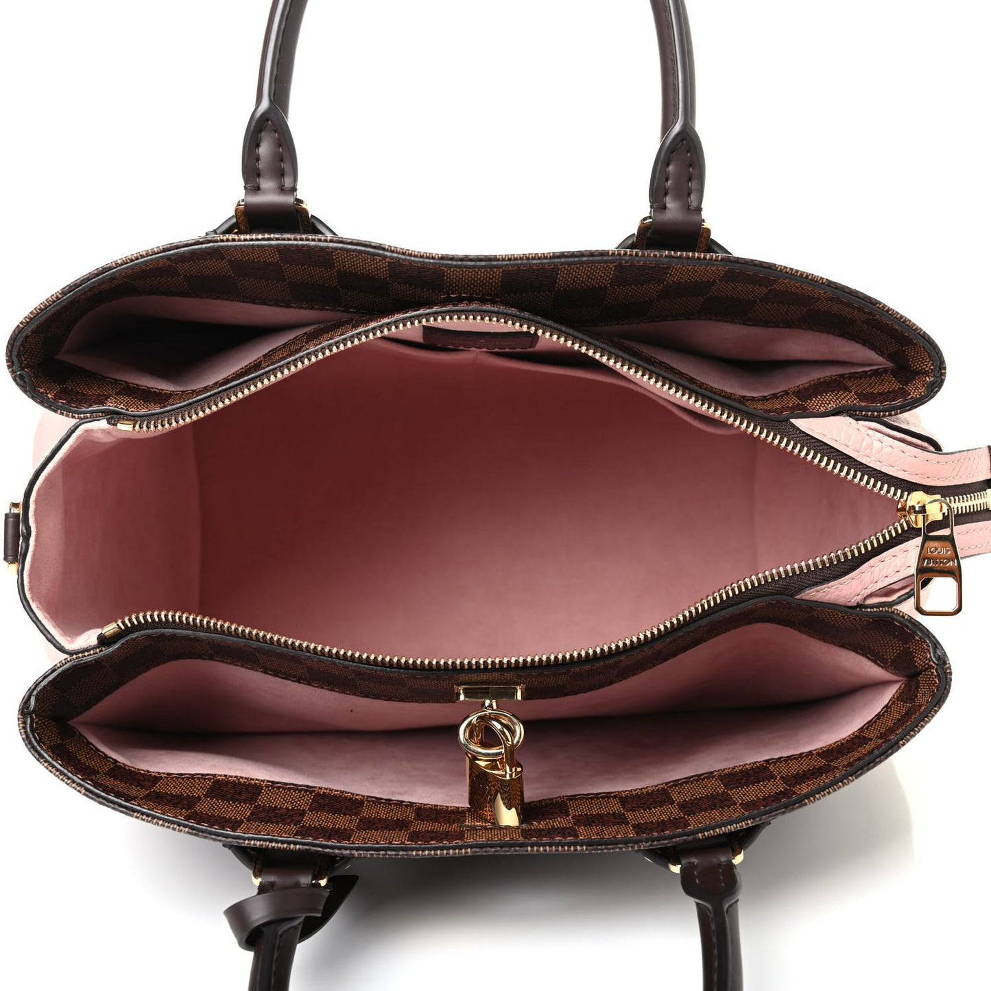 Cuir Taurillon Damier Ebene Normandy Magnolia