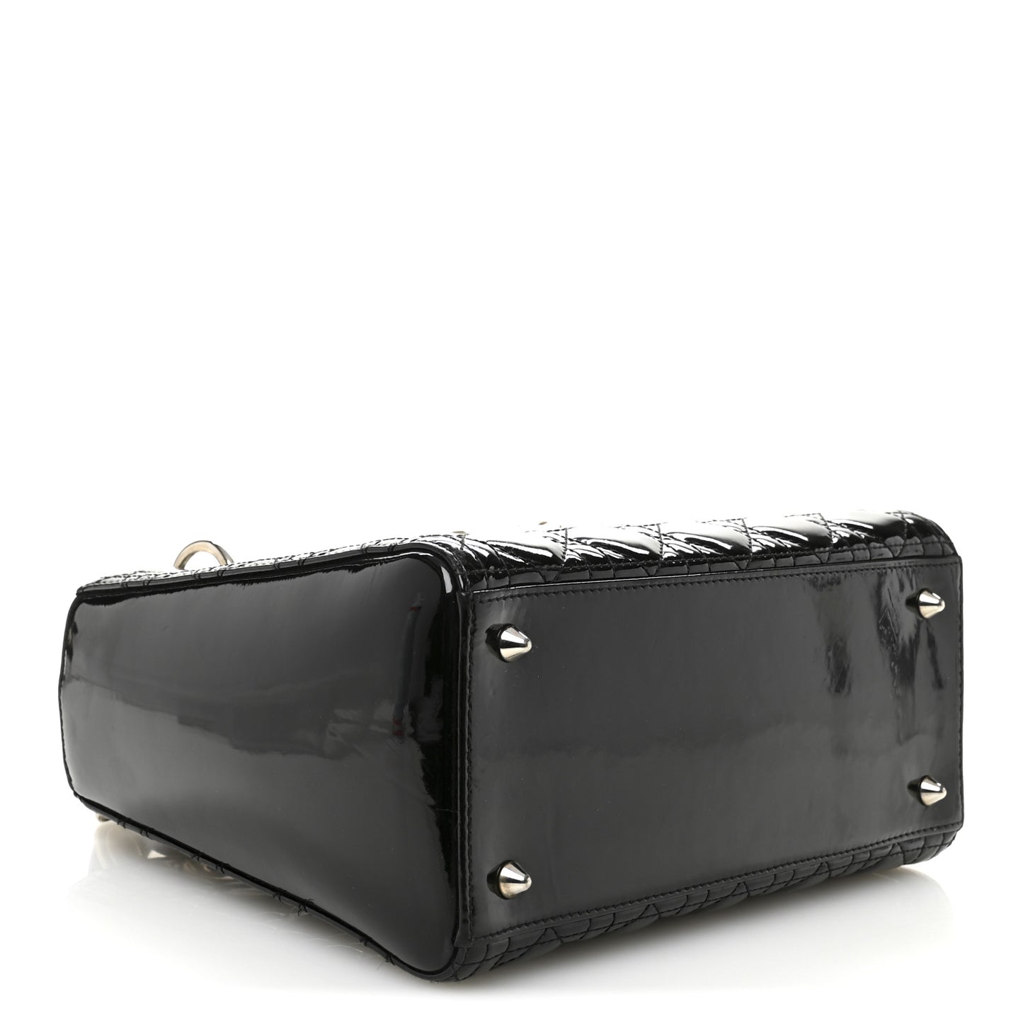 Patent Cannage Medium Lady Dior Black