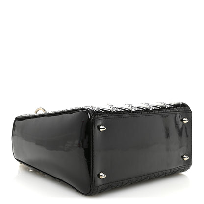 Christian Dior Patent Cannage Medium Lady Dior Black 4 of 10