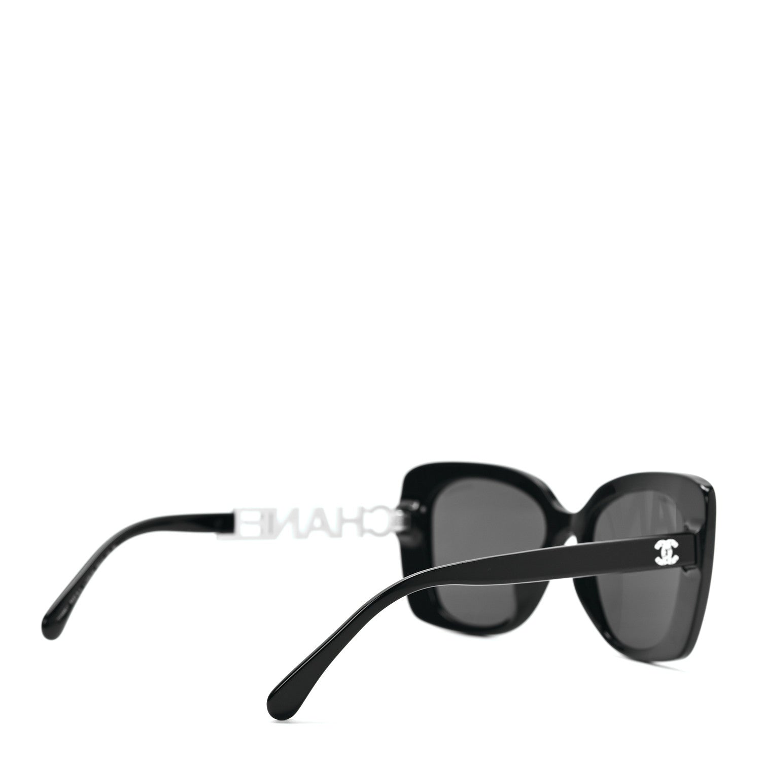 Chanel Acetate Strass Square Sunglasses 5422-B-A Black White 4 of 7