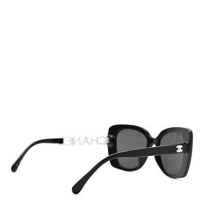 Chanel Acetate Strass Square Sunglasses 5422-B-A Black White 4 of 7