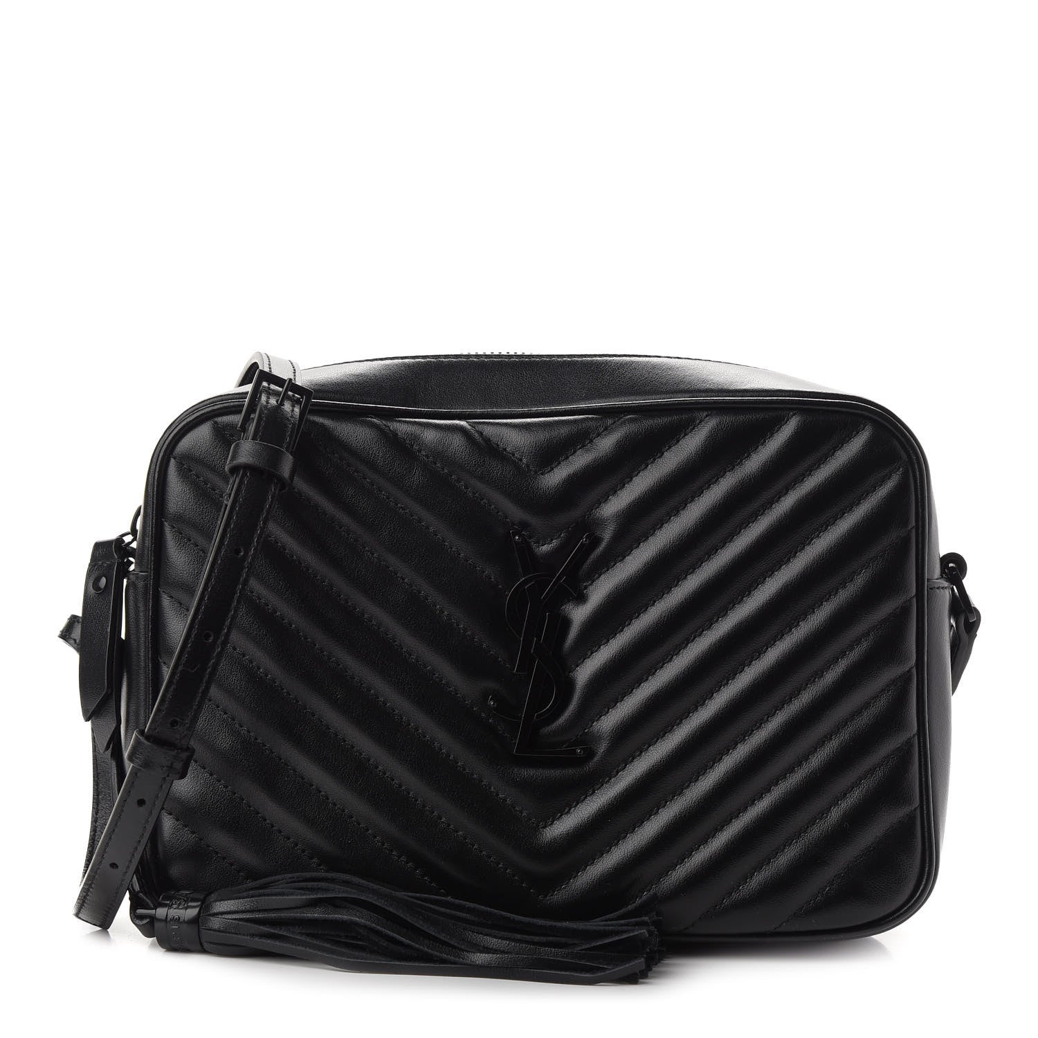 Saint Laurent Calfskin Matelasse Monogram Lou Camera Bag Black 1 of 11