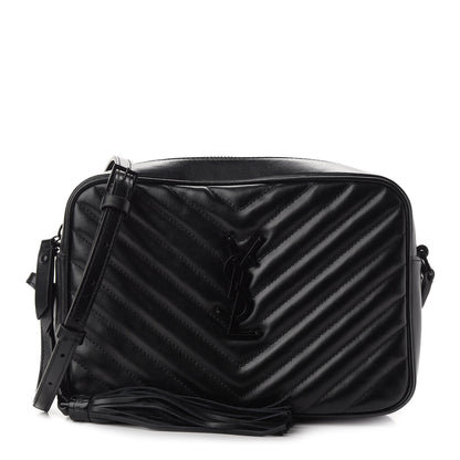 Saint Laurent Calfskin Matelasse Monogram Lou Camera Bag Black 1 of 11