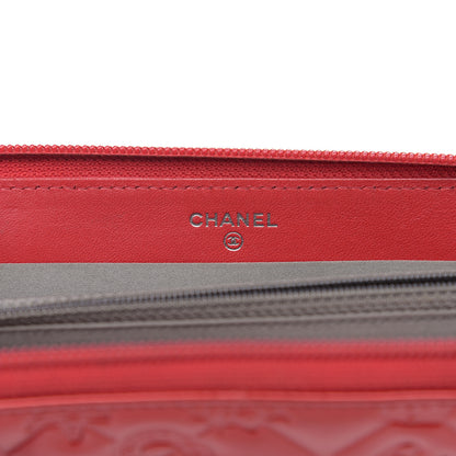Chanel Patent Calfskin Lucky Symbols Zip Around Wallet Red 5 of 8