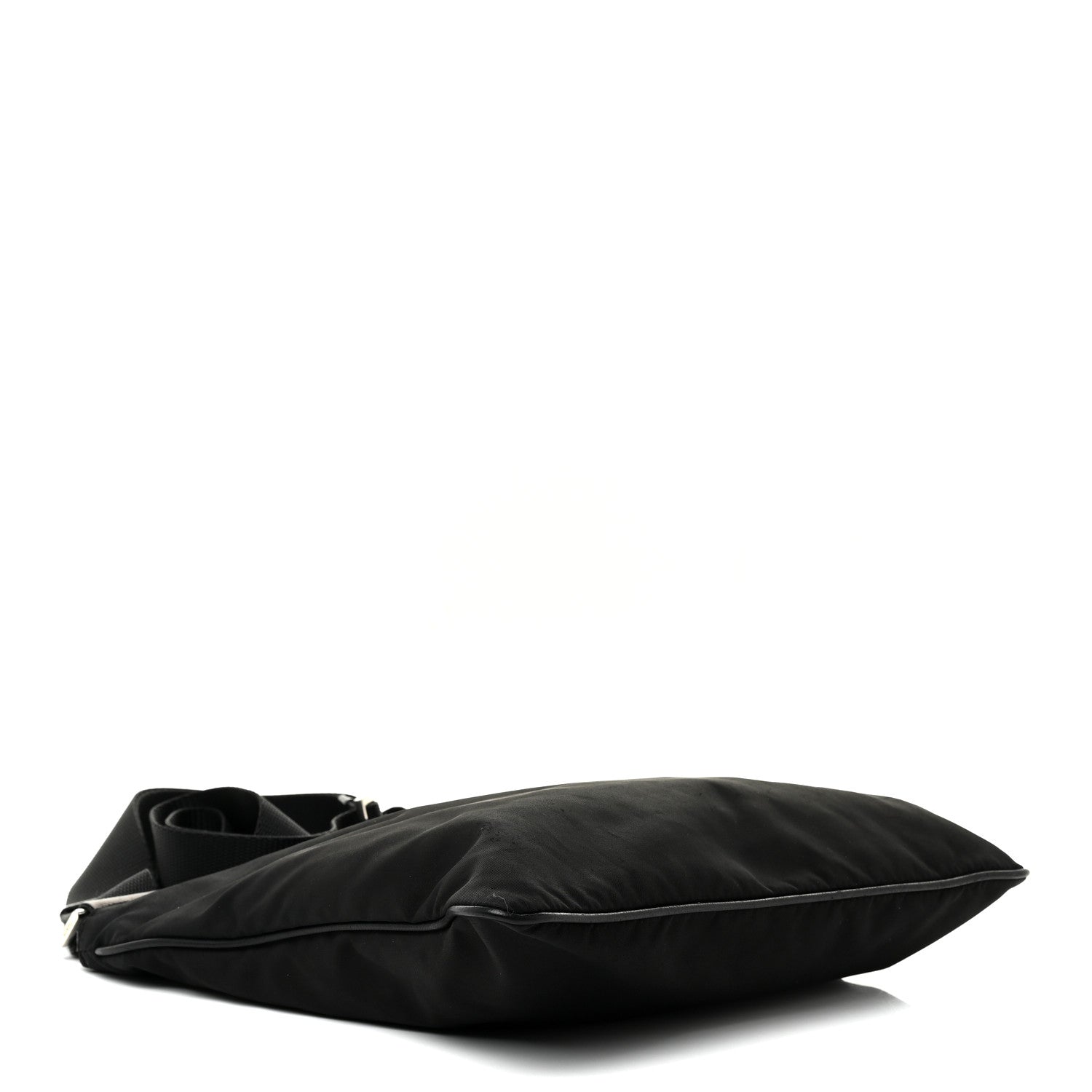 Prada Nylon Saffiano Flat Messenger Bag Black 4 of 12