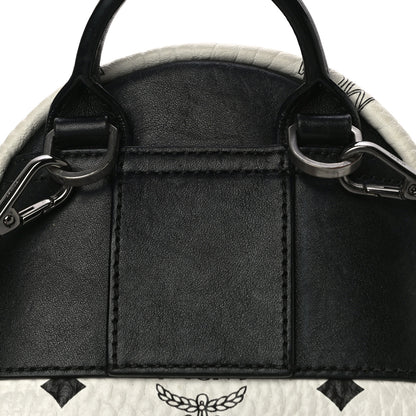 MCM Visetos Side Stud X-Mini Stark Bebe Boo Backpack White 14 of 14