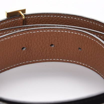 Hermes Box Togo 32mm H Belt 85 Black Gold 4 of 6