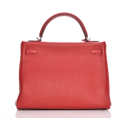 Hermes Taurillon Clemence Kelly Retourne 32 Rouge Casaque 5 of 32